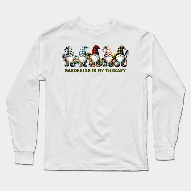 Gardening is my therapy Long Sleeve T-Shirt by Dylante